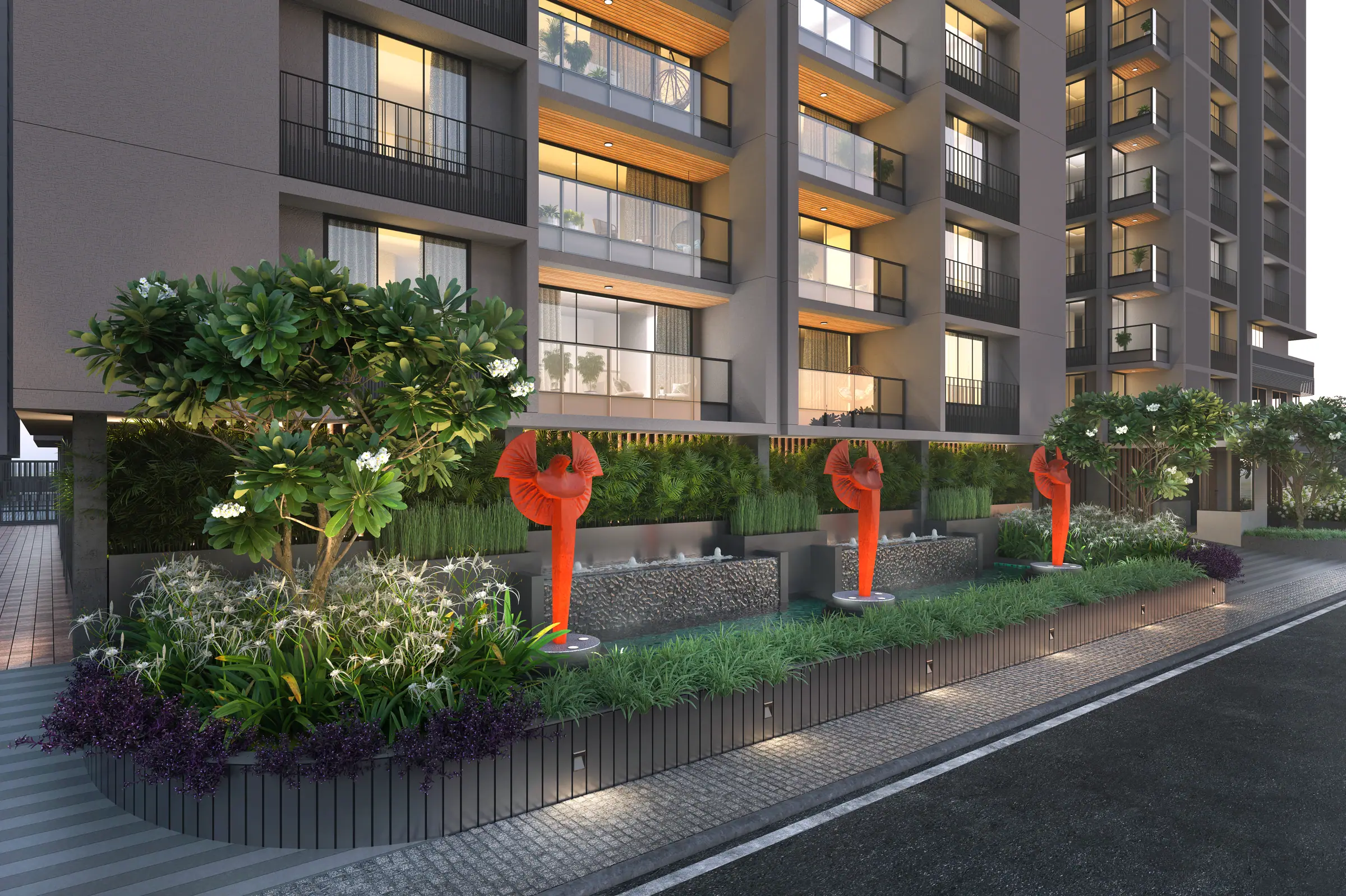 Nest Richmond entrance waterbody view