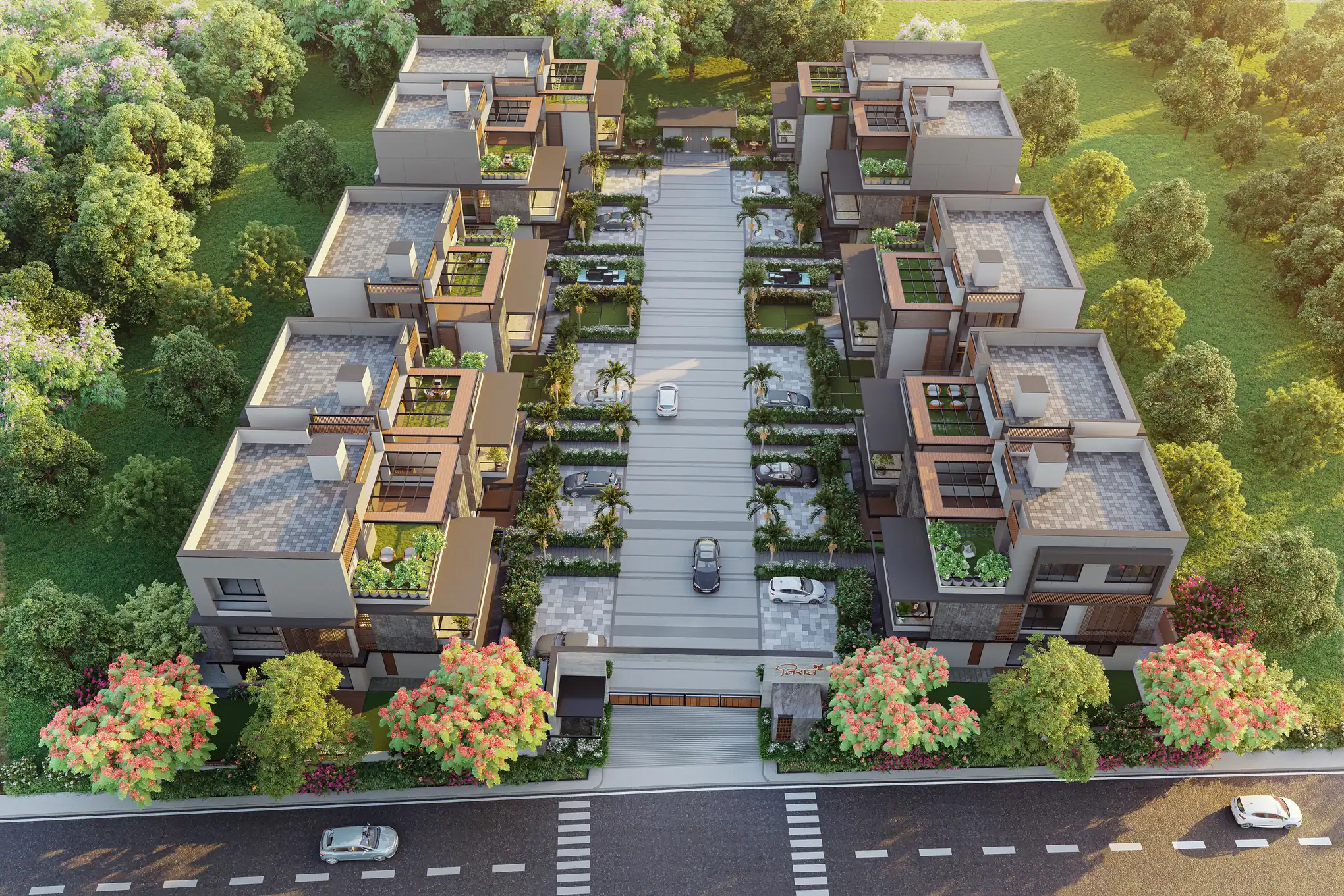 Nirant villa bird eye view