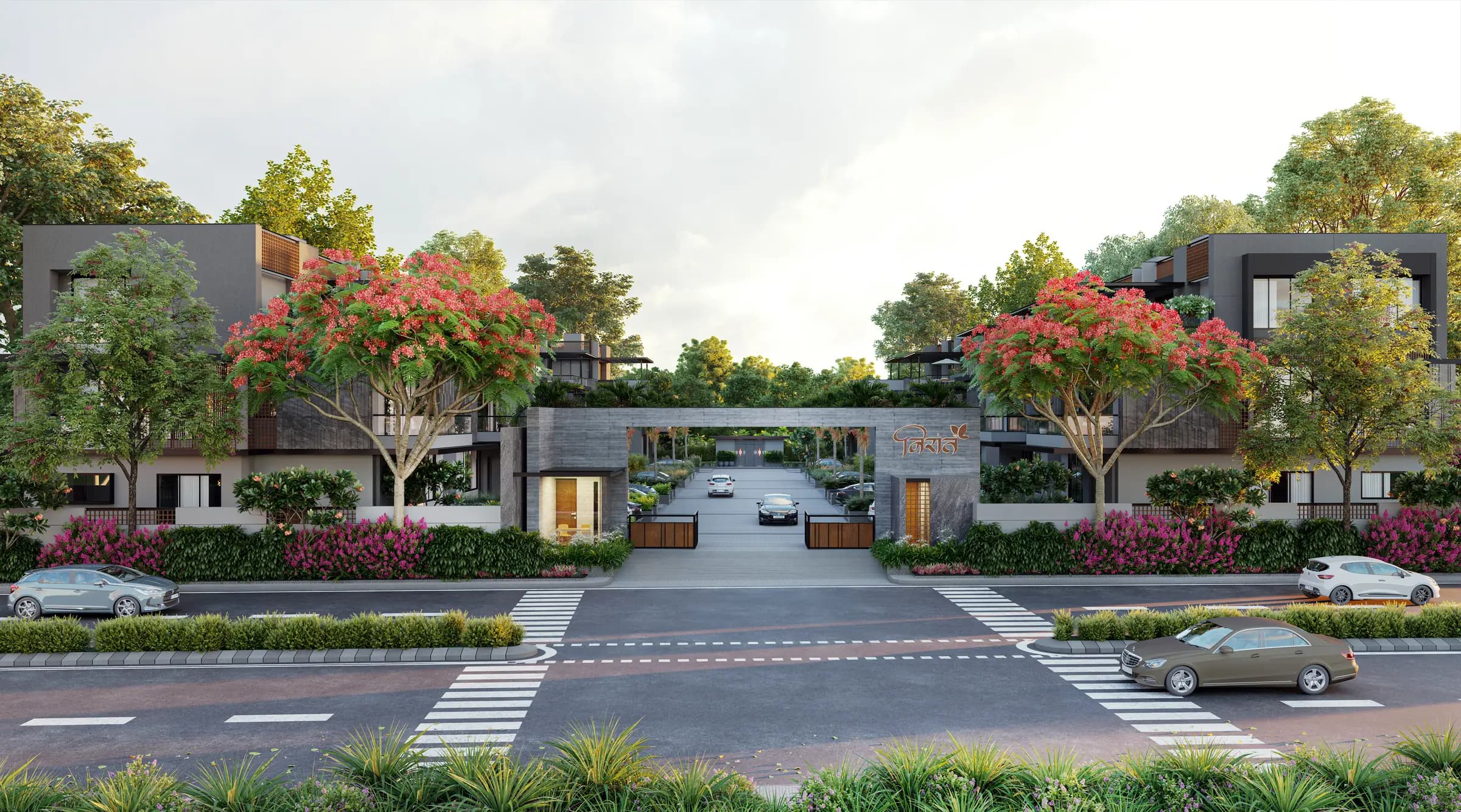 Nirant villa gate front view