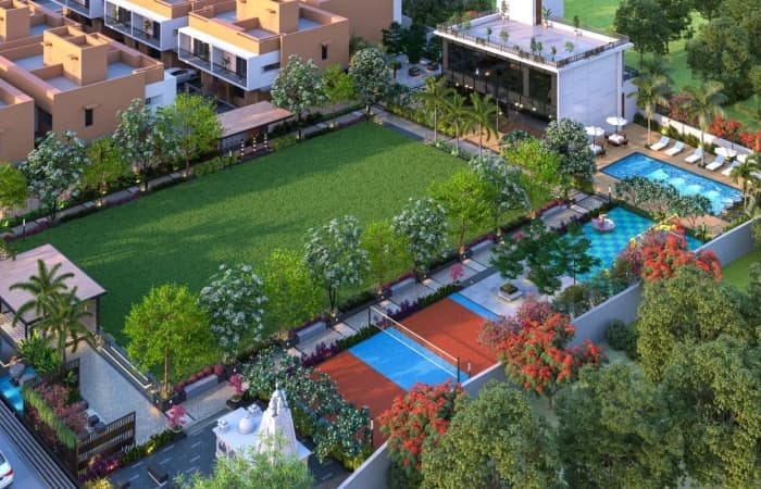 Shashwat Dream, Palanpur — central lawn